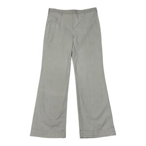 MaxMara Beige Straight Leg Cuffed Stretch Casual Pants Size 8